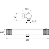 Allibert BORDEAU Thermostatische Bad mengkraan Chroom