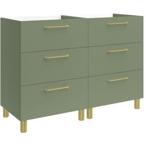 Wastafelonderkast Allibert Kobo 120 cm Eucalyptus Groen Allibert