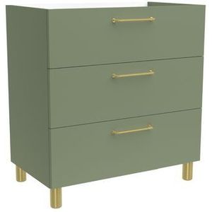 Wastafelonderkast allibert kobo 80 cm eucalyptus groen