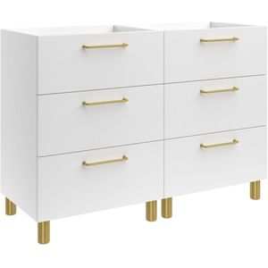 Allibert Wastafelonderkast Kobo 120cm Glanzend Wit En Goud