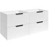 Allibert Wastafelonderkast Play 120cm Met Dubbele Sifon Alpenwit Glanzend