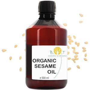 Sesamolie (sesamolie) voor huid (gezichts- & lichaamsverzorging), haar, lichaamsmassageolie, olie tegen haaruitval, verstevigende olie - 500 ml