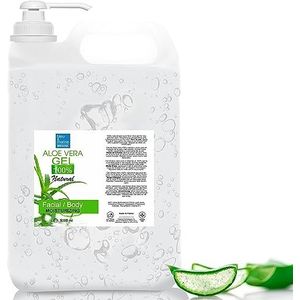 bleu & marine Bretania - Biologische Aloë Vera Gel 5L | Vochtinbrengende crème voor gezicht en lichaam | Haarverzorging | Anti-aging en genezend | Gebruik na ontharing en zon, maat: 5 l