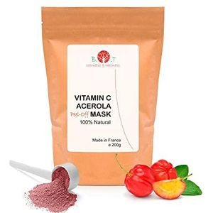 Peel Off Acerola & Vitamine C gezichtsmasker voor hydratatie tegen veroudering, anti-pote en anti-rimpel, anti-rimpel, roodheid en onvolkomenheden, regenererend masker - 200 g