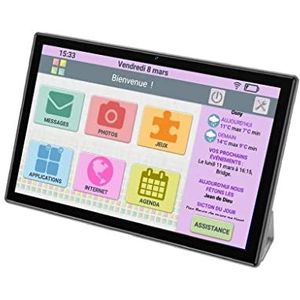 FACILOTAB - Tablet voor senioren - Eenvoudig intuïtief en zonder abonnement - Ideaal voor senioren - Facilotab L Robijn model - 10,1"" 64GB Zwart WiFi 4G