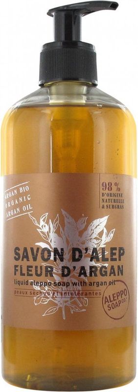 Aleppo Soap Co Aleppo arganzeep exfoliant bio met pomp (500ml)