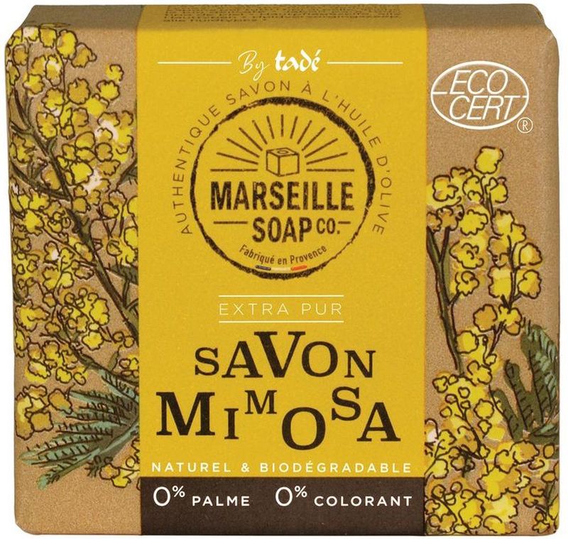 Marseille Soap - Mimosazeep - Handzeep - Natuurlijke ingrediënten - 100 gram