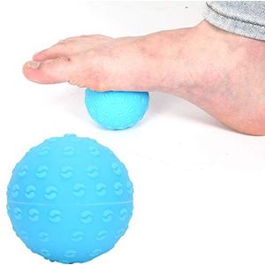 Massage Lacrosse Ballen, Siliconen Yoga Massage Ballen Roller Deep Tissue Foot Fascia Massager voor Myofascial Release Trigger Point Care en Fasciitis Plantaris(Blauw)