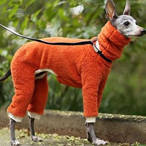 Fleece hond kleding hond pyjama winter lange hals kraag hondoalls jas voor grote honden warme jas jumpsuit romper