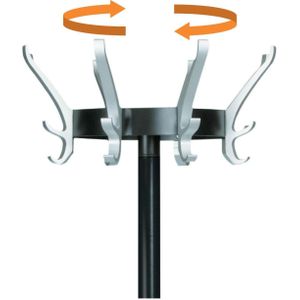 unilux Kleiderständer Cypres schwarz Metall 24 Haken 34,0 x 170,0 cm