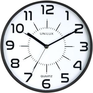 Unilux Pop klok - zwart - Ø 28 - rond - stil