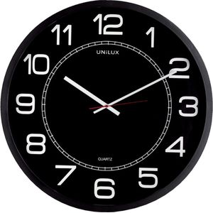 unilux Wanduhr Mega schwarz Kunststoff, Ø 57,5 cm
