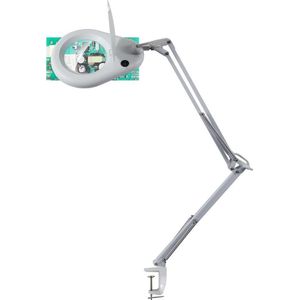 unilux ZOOM Lupenleuchte weiß 7,7 W mit Tischklemme