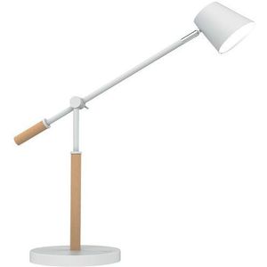 UNILUX Vicky 5 W ledlamp. 3 intensiteiten. USB-poort op de sokkel. FSC-hout. 50.000 uur. 100 lm/W. A+