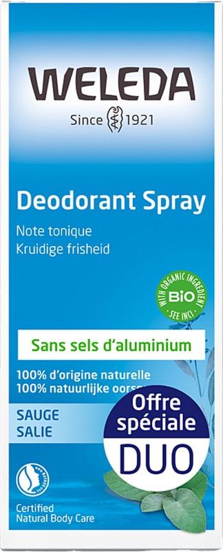 Weleda - Salie Deodorant - Natuurlijke Formule - Glazen Spuitfles