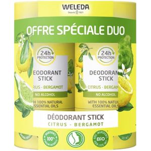Weleda - Deodorant Stick - Citrus Bergamot - Set van 2 x 50 g