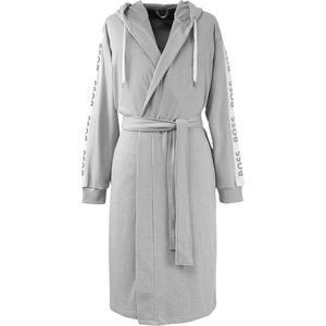 Hugo Boss - Sense - Badjas - Grijs - Katoenmix, Capuchon, Twee Zijzakken