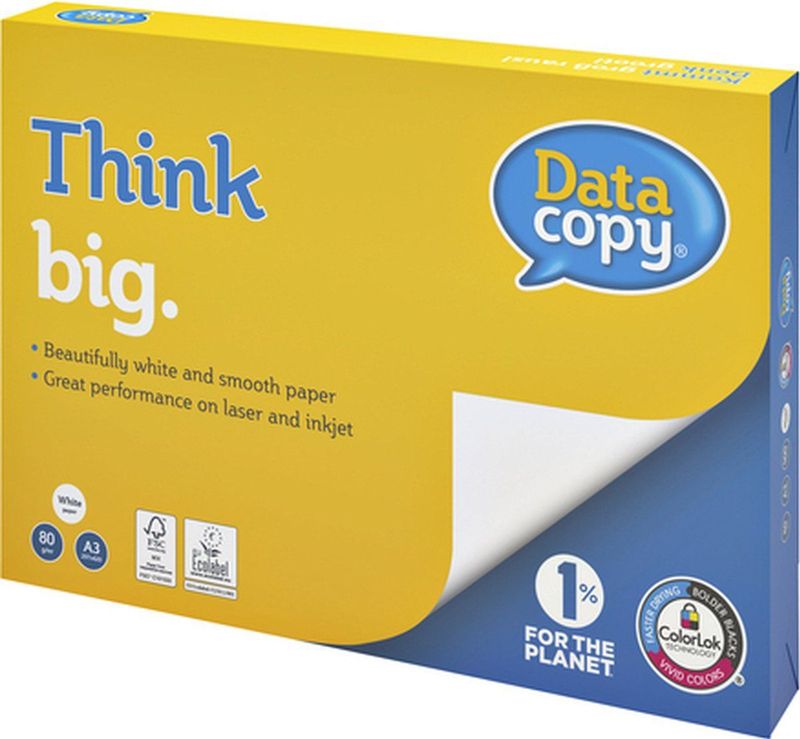 Kopieerpapier datacopy a3 80gr wit | 3 stuks