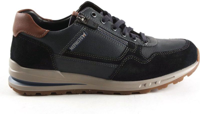 Heren Veterschoenen Mephisto Bradley Velsport Blue Blauw