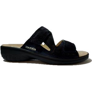 Mephisto Mobils Slipper Geva Donkerblauw Metallic Suède