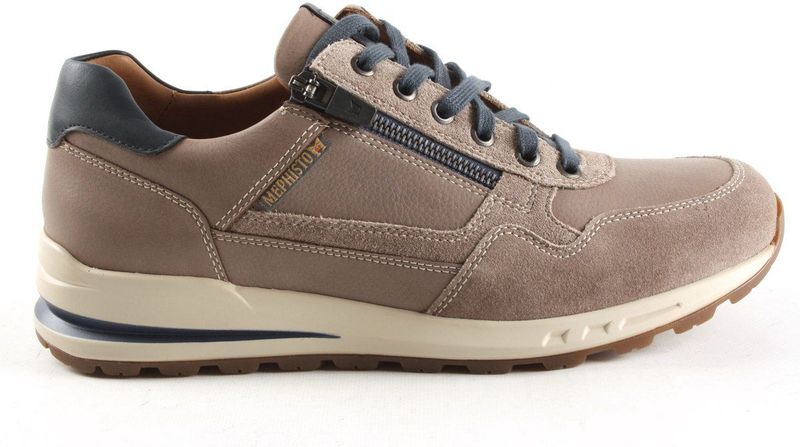 Mephisto - Bradley - Veterschoenen - Warm Grey - Leer
