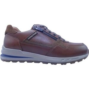 Mephisto 4284-P5128748 Veterschoenen voor heren, glad leer, met leren voering en uitneembaar voetbed, bruin (chestnut), 43.5 EU