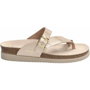 Mephisto - Helen Mix - Slipper - Licht Zand - Leer, Verstelbare Band, Kurk Voetbed