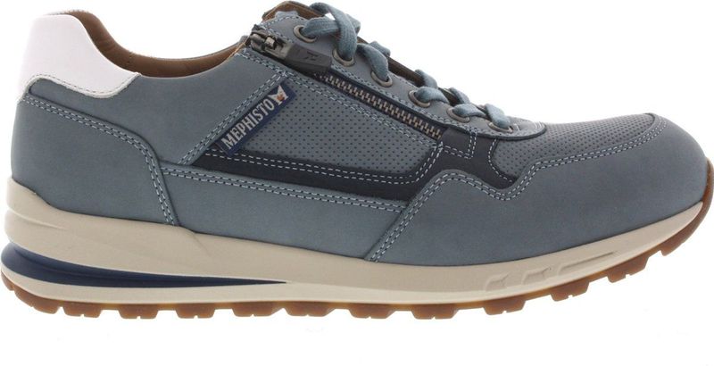Heren Veterschoenen Mephisto Bradley Sea Blue Lichtblauw - Maat 7½