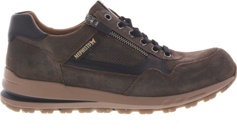 Mephisto - Bradley Old Velours - Sneakers - Bruin - Suède - Rubber Zool