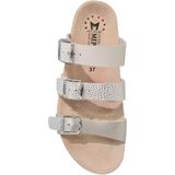 Mephisto - Hyacinta - Leren Slippers - Zilver Wit - Dames