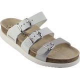 Mephisto - Hyacinta - Leren Slippers - Zilver Wit - Dames