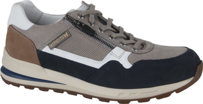 Mephisto - Bradley - Sneakers - Blauw - Suède - Binnenvoering Leer - Zool Rubber