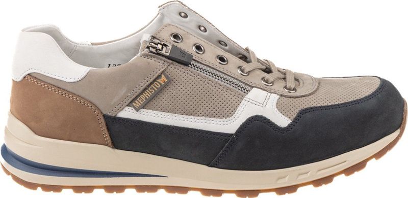 Mephisto - Bradley - Sportieve Lage Heren Veterschoen - Donkerblauw - Nubuck Leer