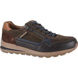 Mephisto - Bradley - Veterschoenen - Dark Brown - Combinatie met Mos Groen