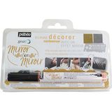 Pebeo Gedeo Gold & Silver Mirror Effect Bladeren & Lijm Marker Set