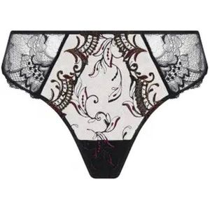 Lise Charmel - Slip Fantaisie Charme Secret - Zwart - Katoen - Volledige Bedekking