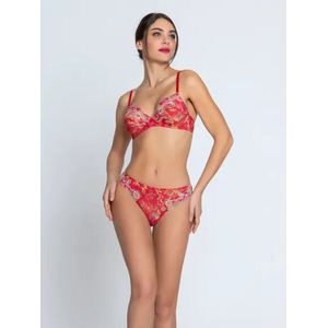 Lise Charmel - Tring Foret - String - Rood - 66% Polyamide, 19% Polyester, 11% Coton, 4% Elasthanne