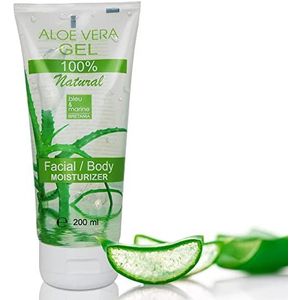 100% natuurlijke vochtinbrengende gel met aloë vera | Dagelijkse vochtinbrengende crème voor gezicht en lichaam | Revitaliserend gezichtsmasker | Anti-verouderingsgel | Lichte textuur 200 ml