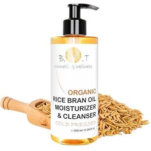 B.O.T Cosmetic & Wellness - Make-up Remover Olie Plantaardige Keramiden Rijst 500 ml | 3-in-1 Reiniger & Hydraterend | Anti-veroudering, Anti-Striae | Aloë Vera, 1 stuk