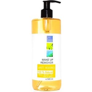 Waterbestendige make-up remover rijstzemelolie 500 ml 100% natuurlijke haarolie reiniging gezicht en ogen - gezichtsreiniging plantaardige rijstkeramische behandeling tegen striae