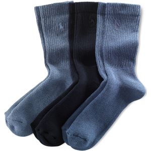 Ralph Lauren - Sokken - Blauw - 3-Pack - Ademend Materiaal