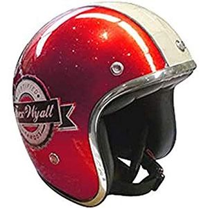 heren/dames torx jethelm maat xs wyatt famous shiny glitter rood / 53-54cm nieuw