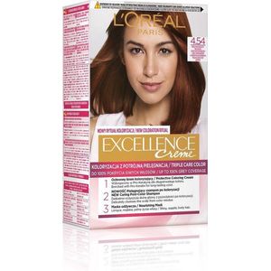 L'Oreal - Excellence Creme farba do włosów 4.54 Brąz Mahoniowo Miedziany