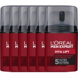 L'Oréal Paris Men Expert Vita Lift Hydraterende Gezichtscrème - 6 x 50 ml - Voordeelverpakking - Anti-rimpel