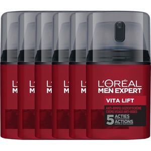 L'Oréal Men Expert Vita Lift 5 Anti-Rimpel Dagcrème - Voordeelverpakking 6x50ml