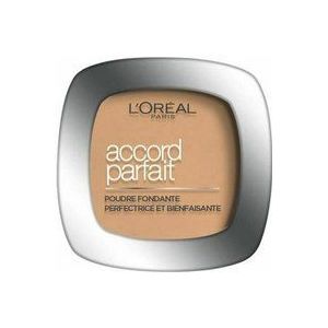 L'Oréal Paris - Perfector Fondant-poeder – verrijkt met minerale pigmenten & hyaluronzuur – alle huidtypes – perfecte match – tint: beige goud (3.D) – 9 g