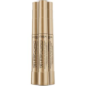 L’Oréal Paris Telescopic Black - Lengte Mascara voor Zichtbaar Langere Wimpers - Zwart - 8 ml – 3 stuks