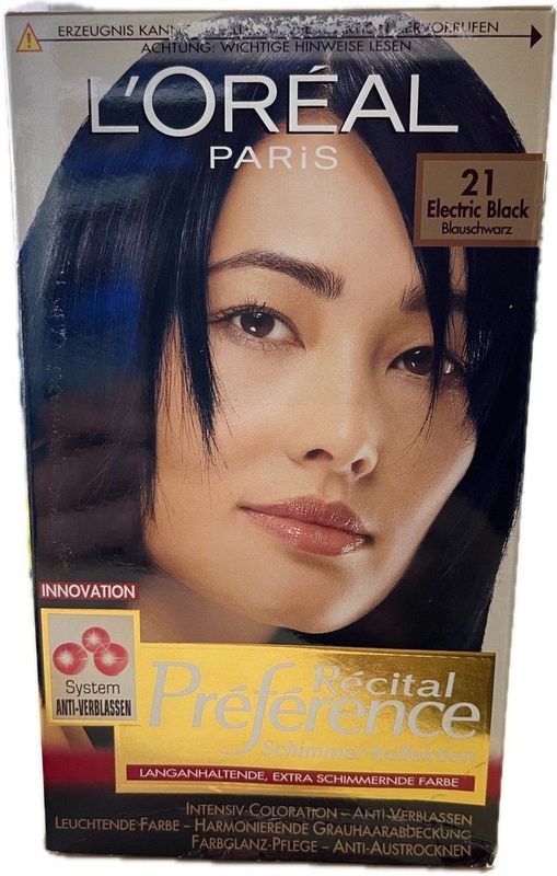 L'Oréal Paris Préférence 21 - Blauw Zwart Permanente Kleuring - Extra-Langhoudend