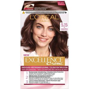 L’Oréal Paris Excellence Crème 5.15 - Licht Kastanjebruin - Permanente Haarkleuring