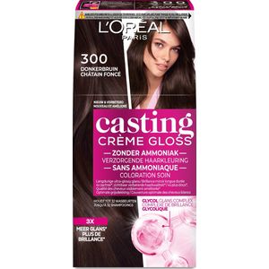 L’Oréal Paris Casting Crème Gloss Donkerbruin 300 - Semi-permanente Haarkleuring Zonder Ammoniak